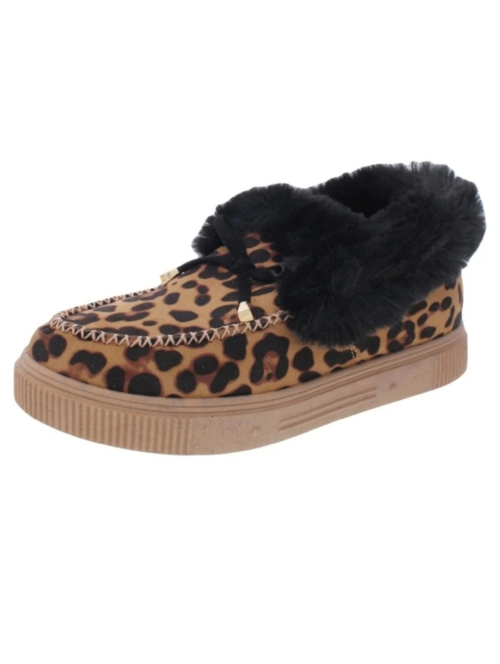 NIB Journee Collection Leopard Mocassins Size 8.5 Faux Fur/Suede
